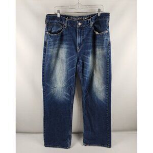 American Eagle Outfitters Men's Straight Jeans - Blue Fade